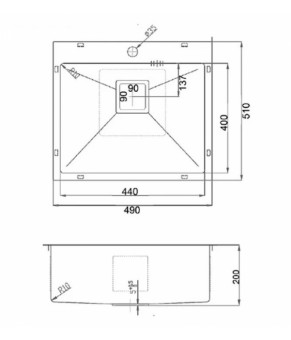 Кухонная мойка Fabiano TOP 49 Nano Graphite  8216.401.1071