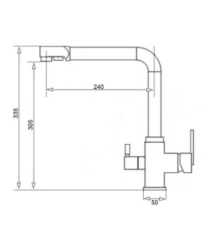Смеситель Fabiano FKM 31 Inox 8231.402.0389
