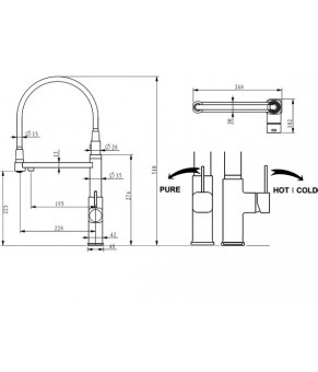 Смеситель Fabiano FKM 3119PX Black Steel 8231.403.1016