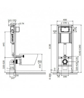 Инсталляция Cersanit AQUA 02 MECH QF SZWZ1005346324