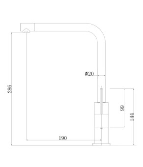 Смеситель Fabiano FKM 51 SS Inox 8232.401.0765