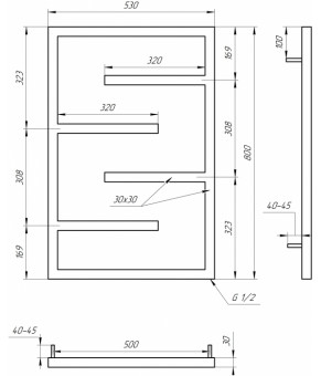 Электрический полотенцесушитель Genesis-Aqua Infinite 80x53 см Шафраново-желтый