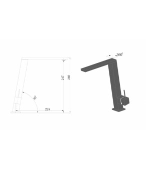 Смеситель Fabiano FKM 54 SS Inox 8232.401.0871