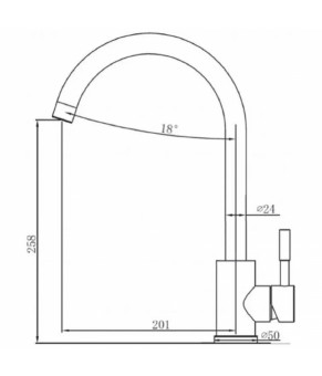 Змішувач Fabiano FKM 56 SS Flex Inox 8232.401.0905
