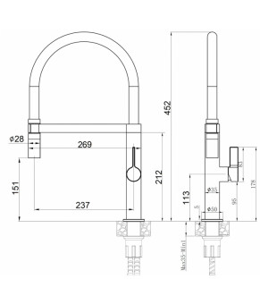 Смеситель Fabiano FKM 68P SS Inox 8232.401.1020
