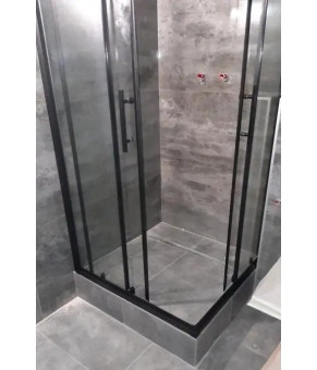 Душова кабіна Aquanil Indiana Black 80х80х190 см прозоре скло