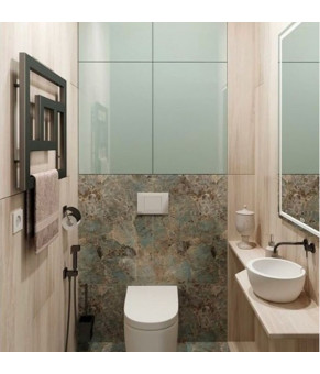 Водяной полотенцесушитель Genesis-Aqua Onix 53x53 см Кобальтово-синий