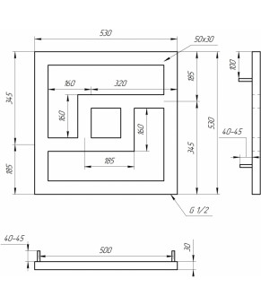 Электрический полотенцесушитель Genesis-Aqua Onix 53x53 см Шоколадно-коричневый