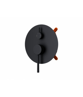 Душевой гарнитур скрытого монтажа Corsan LUGO BLACK + BOX черный