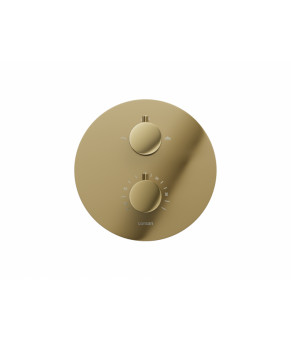 Душевой гарнитур скрытого монтажа Corsan LUGO GOLD + BOX золото с термостатом