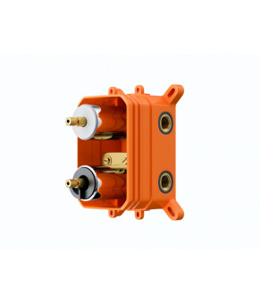 Душевой гарнитур скрытого монтажа Corsan LUGO GOLD + BOX золото с термостатом