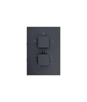Душевой гарнитур скрытого монтажа Corsan ADOUR BLACK + BOX черный с термостатом