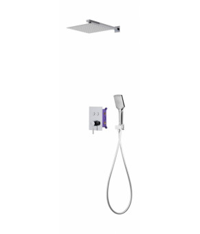 Душевой гарнитур скрытого монтажа Corsan Plomeria CHROM + BOX хром с термостатом