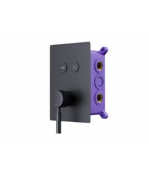 Душевой гарнитур скрытого монтажа Corsan Plomeria BLACK + BOX черный