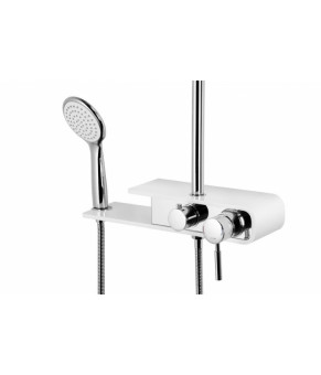 Душевой гарнитур Corsan KLAR FIBER CHROME WHITE