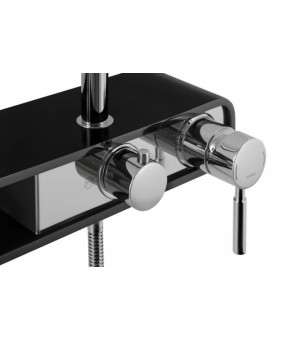 Душевой гарнитур Corsan KLAR FIBER CHROME BLACK
