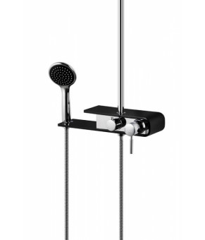 Душевой гарнитур Corsan KLAR FIBER CHROME BLACK