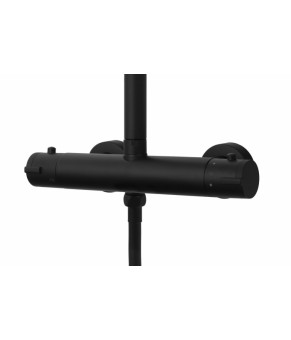 Душевой гарнитур Corsan LUGO BLACK MATT с термостатом