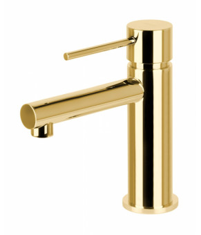 Смеситель для раковины (умывальника) Corsan LUGO GOLD золотой низкий