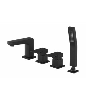 Смеситель для ванны Corsan ANGO BLACK MATT черный на борт ванны