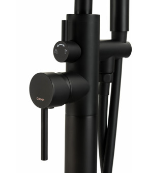 Смеситель для ванны Corsan LUGO BLACK MATT черный напольный