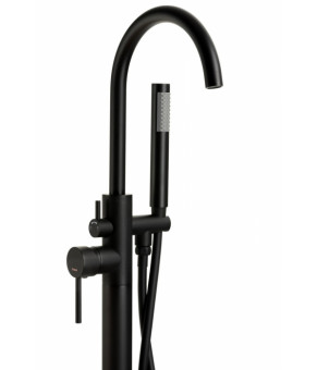 Смеситель для ванны Corsan LUGO BLACK MATT черный напольный