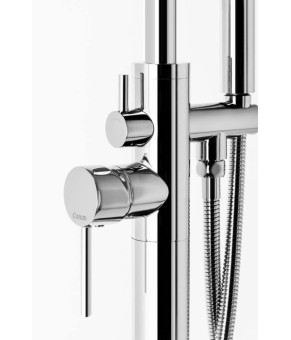 Смеситель для ванны Corsan LUGO CHROME хром напольный