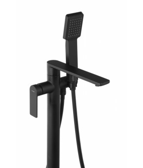 Смеситель для ванны Corsan TRINO BLACK MATT черный напольный