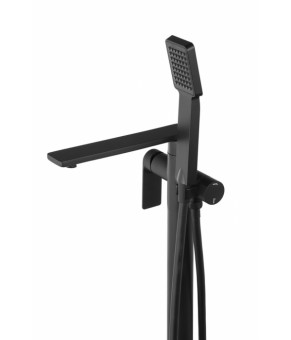 Смеситель для ванны Corsan TRINO BLACK MATT черный напольный