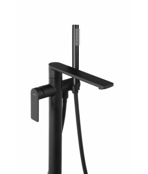 Смеситель для ванны Corsan TRINO BLACK MATT черный напольный