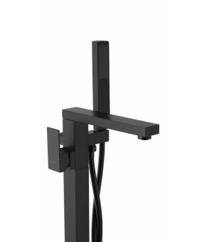 Смеситель для ванны Corsan ANGO BLACK MATT черный напольный