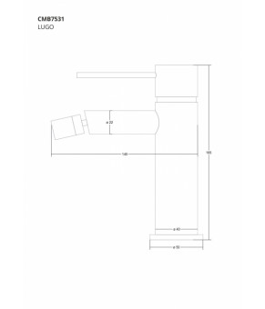 Смеситель для биде Corsan LUGO GOLD золотой