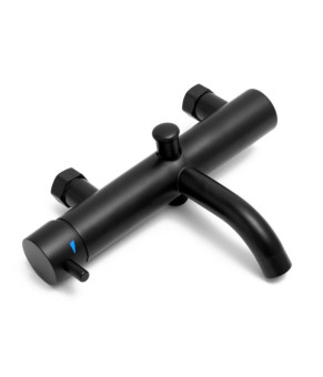 Смеситель для ванны Yoka SUNTO BLACK черный настенный с изливом