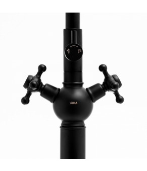 Смеситель для ванны Yoka VIENNA BLACK черный напольный