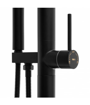Смеситель для ванны Yoka ASPEN BLACK черный напольный