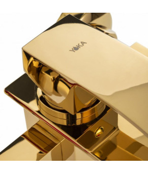 Смеситель для ванны и душа Yoka TALEA GOLD золотой настенный