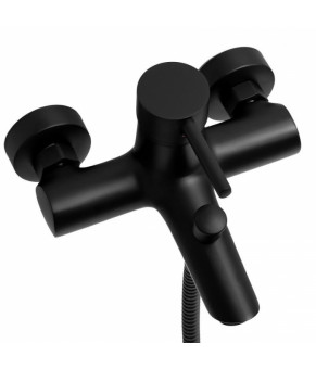 Смеситель для ванны Yoka RUMA BLACK черный настенный