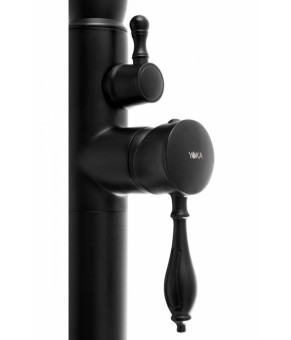 Смеситель для ванны Yoka CASSA BLACK черный напольный