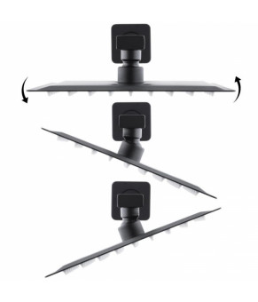 Душевой гарнитур скрытого монтажа Yoka DUAL BLACK + BOX черный