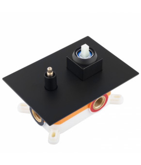 Душевой гарнитур скрытого монтажа Yoka DUAL BLACK + BOX черный