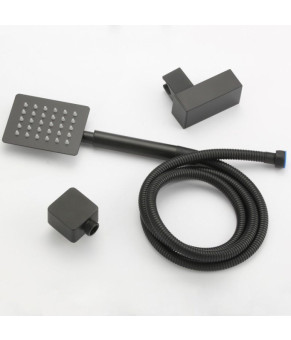 Душевой гарнитур скрытого монтажа Yoka DUAL 30 BLACK + BOX черный