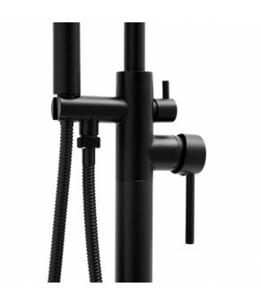 Смеситель для ванны Yoka MONTE BLACK MATT черный напольный