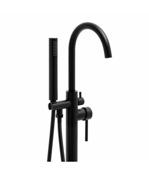 Смеситель для ванны Yoka MONTE BLACK MATT черный напольный