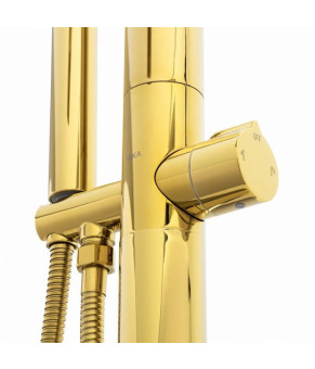 Смеситель для ванны Yoka CABBA GOLD золотой напольный