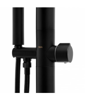 Смеситель для ванны Yoka CABBA BLACK черный напольный