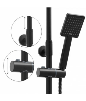 Душевой гарнитур Yoka FLOVA 20 BLACK черный