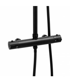 Душевой гарнитур Yoka FLOVA 20 BLACK черный с термостатом