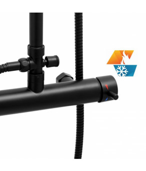 Душевой гарнитур Yoka FLOVA 25 BLACK черный