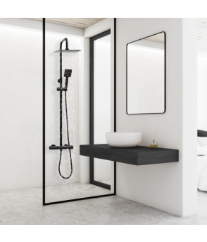 Душевой гарнитур Yoka FLOVA 25 BLACK черный с термостатом