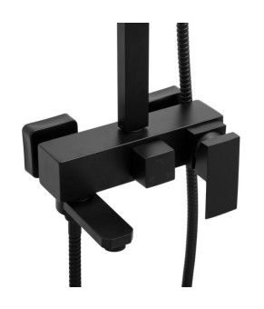 Душевой гарнитур Yoka CUBE 25 BLACK черный с изливом